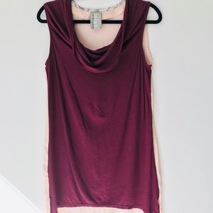 Anthropologie Dolan Tank with Wine Rib Front